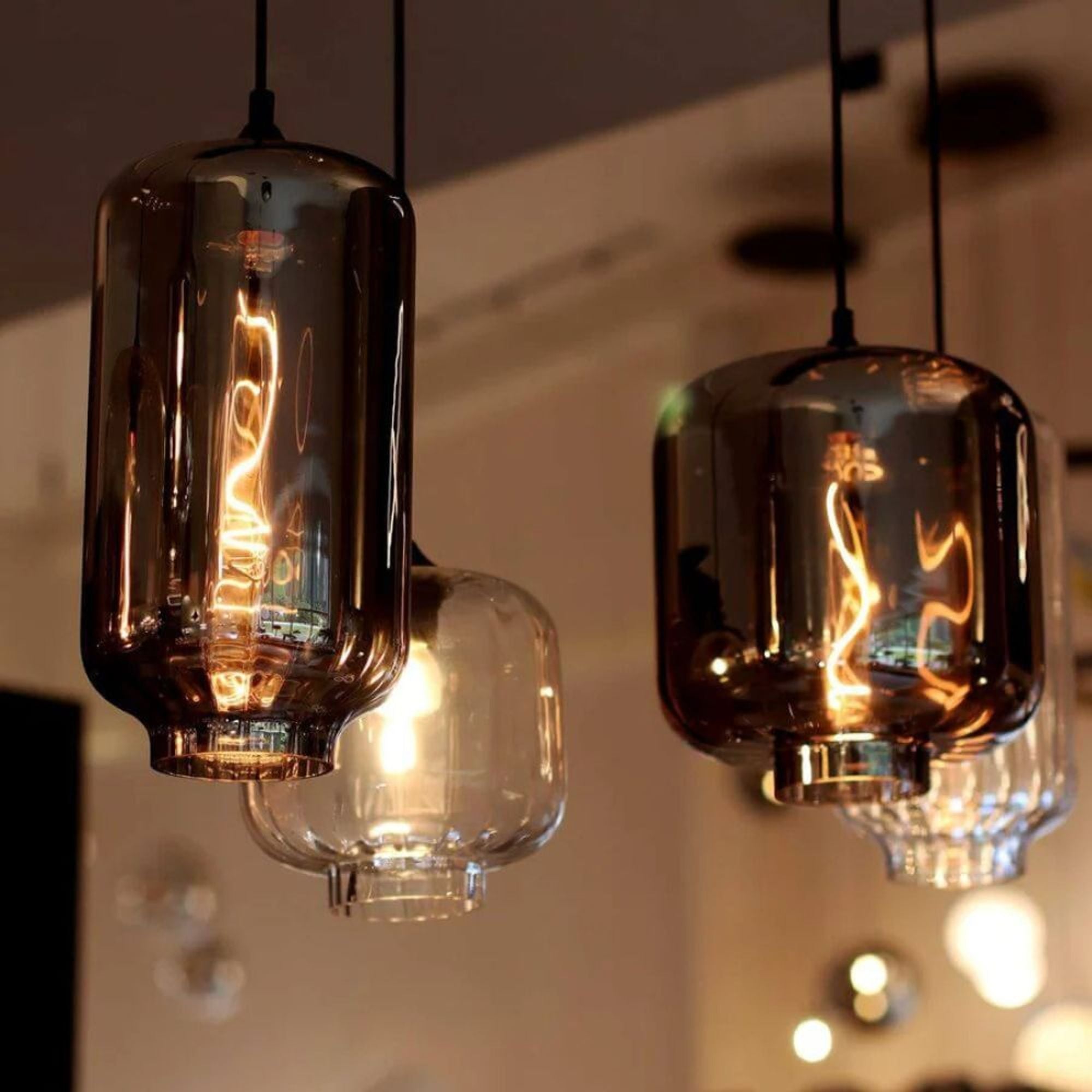 s.luce Velo Cluster Glas - Pendelleuchte 7 - flammig 7x20cm - 200433 - s.luce® - homecoming lights.