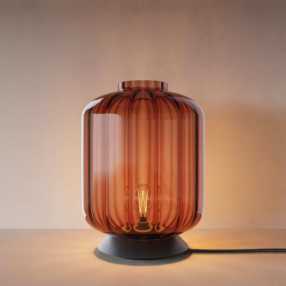 s.luce Velo Glas-Tischleuchte mit Schalter