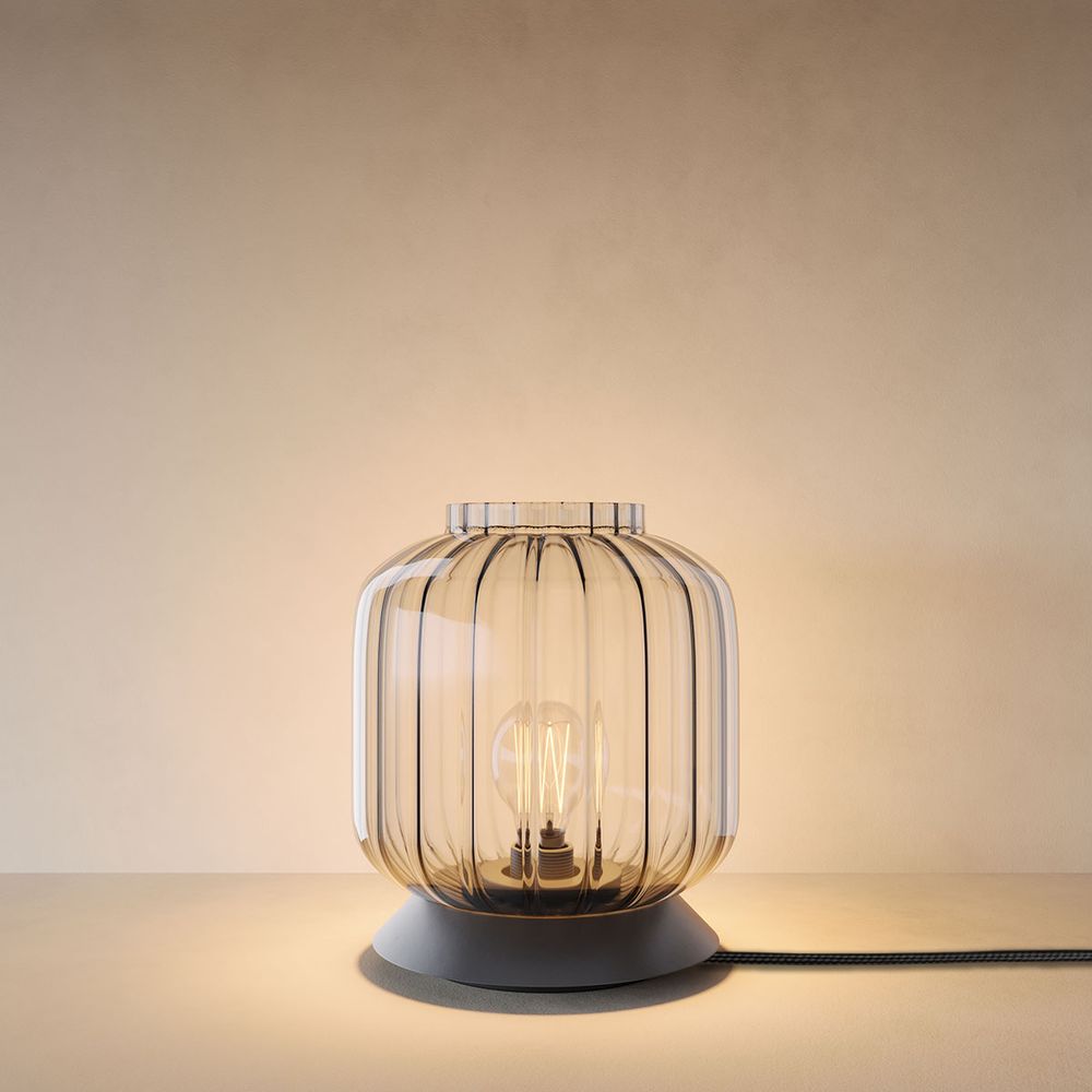 s.luce Velo Glas-Tischleuchte mit Schalter