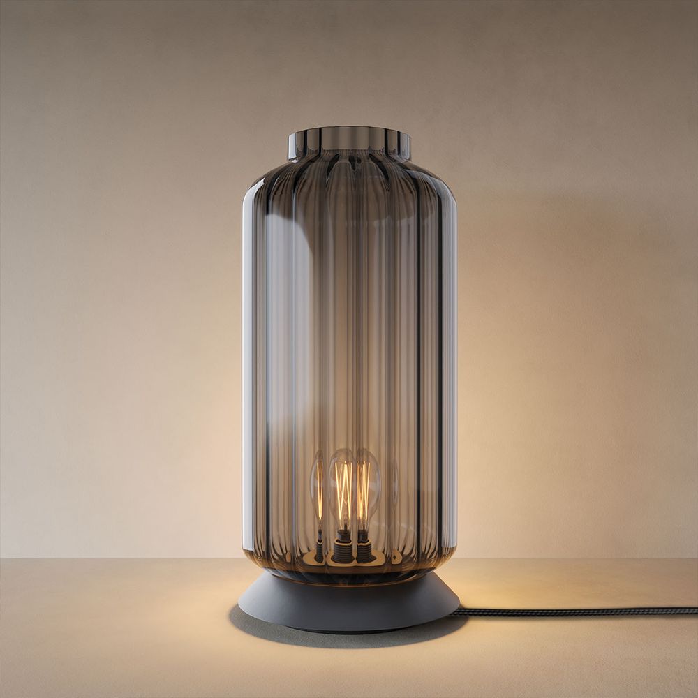 s.luce Velo Glas-Tischleuchte mit Schalter