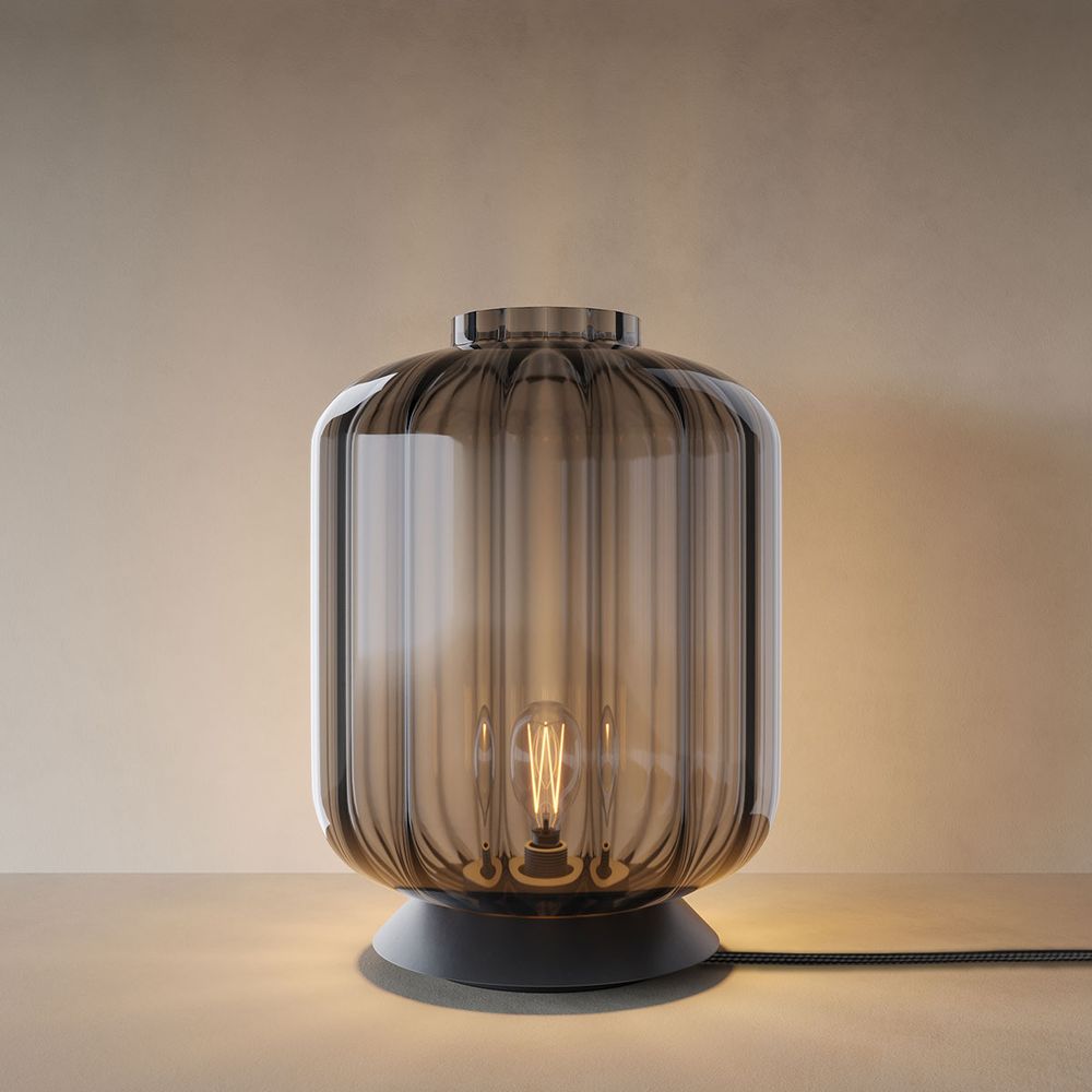 s.luce Velo Glas-Tischleuchte mit Schalter