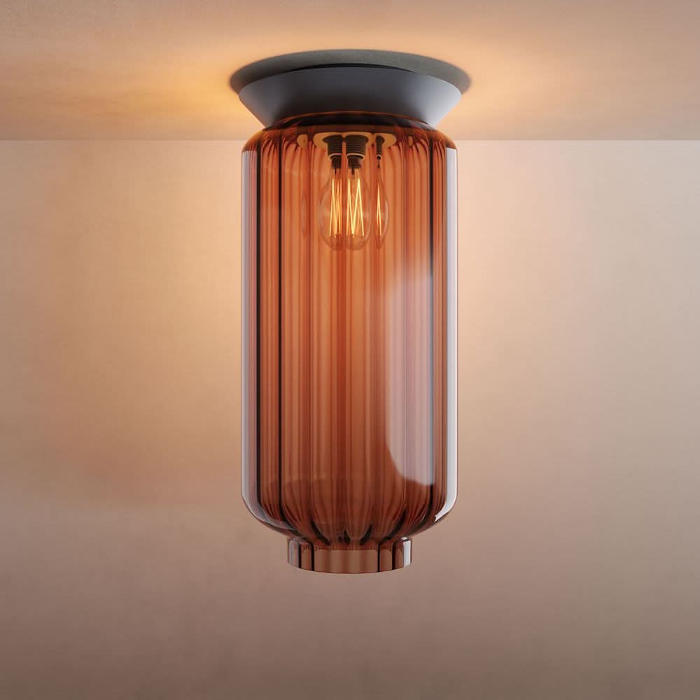 s.luce Velo Glas-Deckenleuchte E27