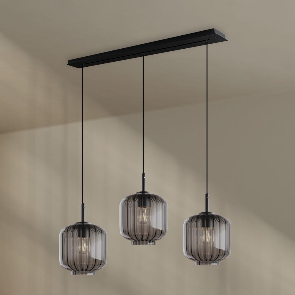 s.luce Velo Esstischlampe 3-flammig Baldachin 120cm Ø 20cm