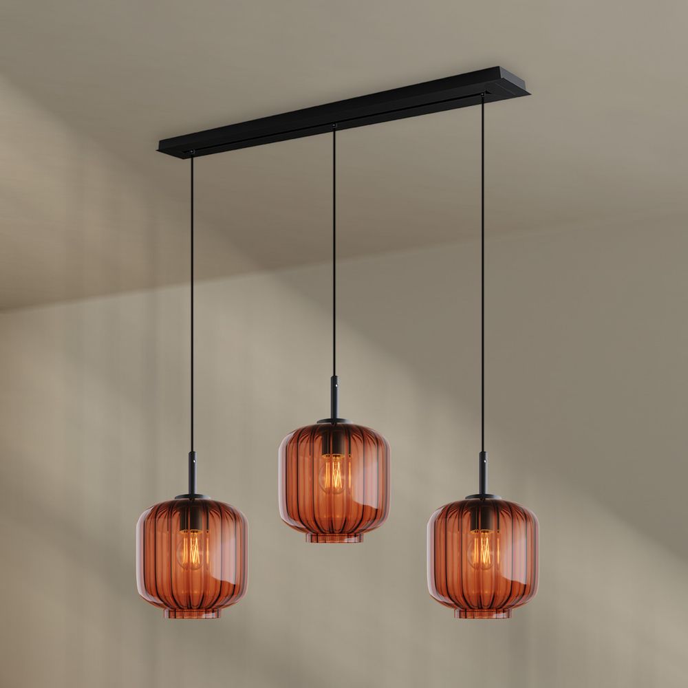 s.luce Velo Esstischlampe 3-flammig Baldachin 120cm Ø 20cm