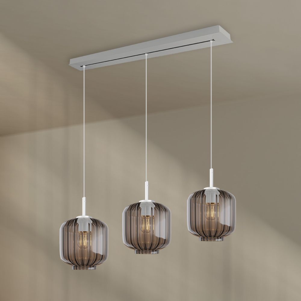 s.luce Velo Esstischlampe 3-flammig Baldachin 120cm Ø 20cm