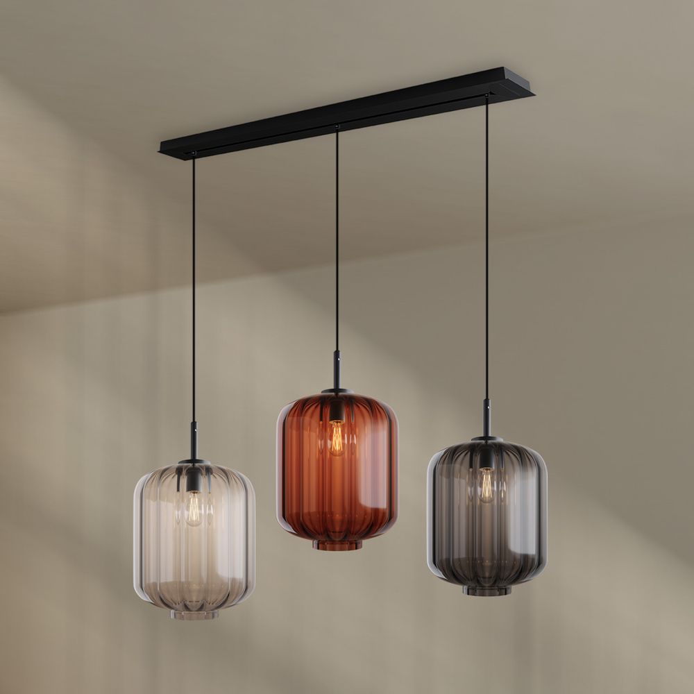 s.luce Velo Esstischleuchte 3-flammig Baldachin 120cm Ø 25cm