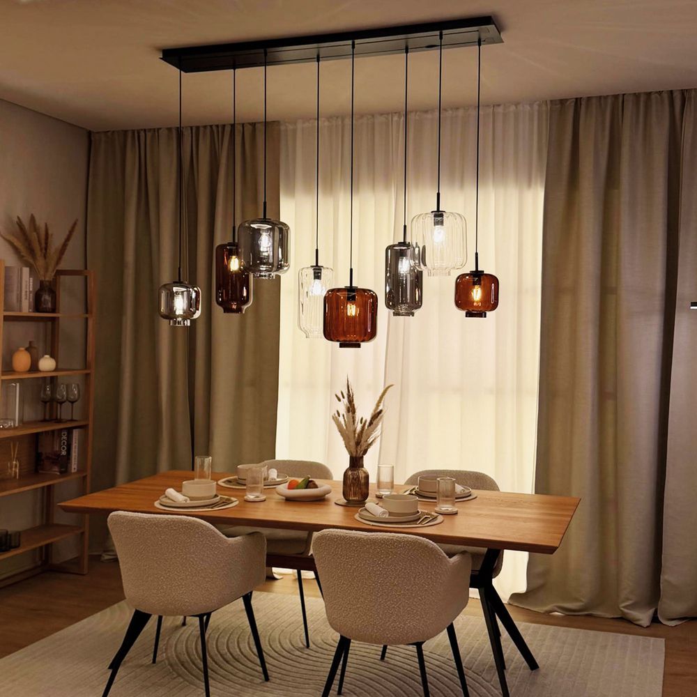 s.luce Velo Esstischleuchte 8 - flammig 200cm 3 - reihig Ø 18/20/25cm - 194362 - s.luce® - homecoming lights.