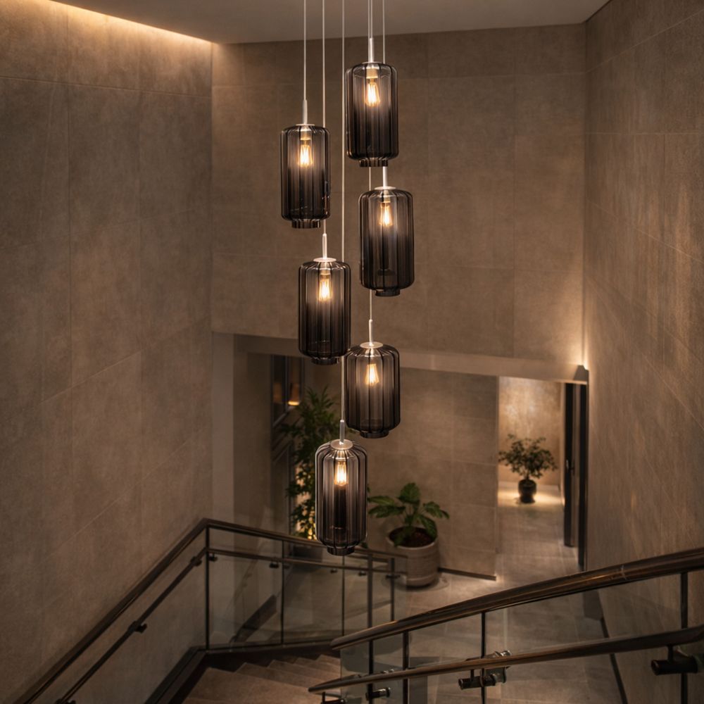 s.luce Galerie Verre - Suspension 500 cm Blanc - 190341 - s.luce® - homecoming lights.