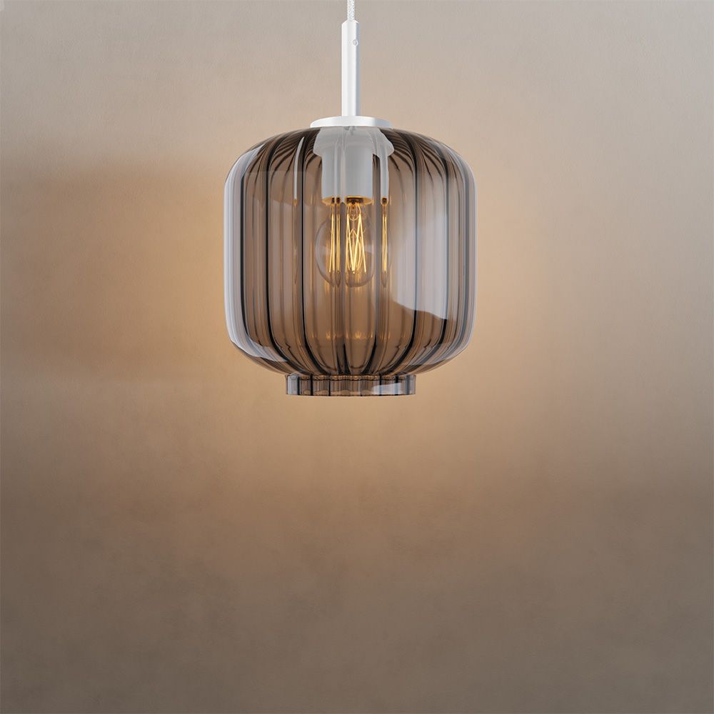 s.luce Velo Galerie Glas-Pendelleuchte Aufhängung 500cm Weiß