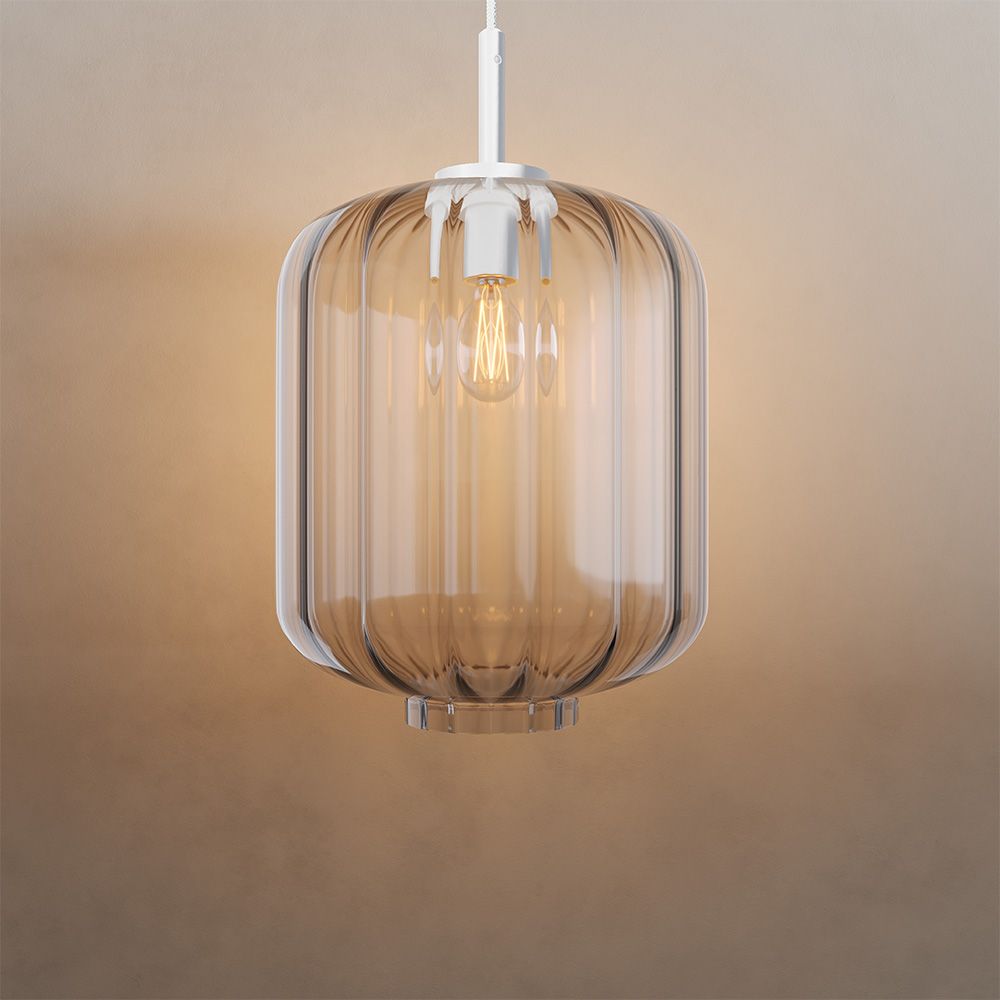s.luce Velo Galerie Glas-Pendelleuchte Aufhängung 500cm Weiß