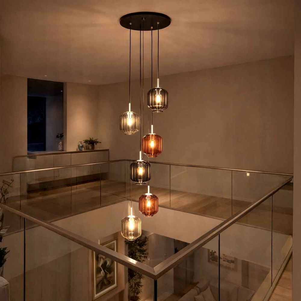 s.luce Velo gallery hanging lamp 5-flame Ø 60cm canopy Ø 25cm