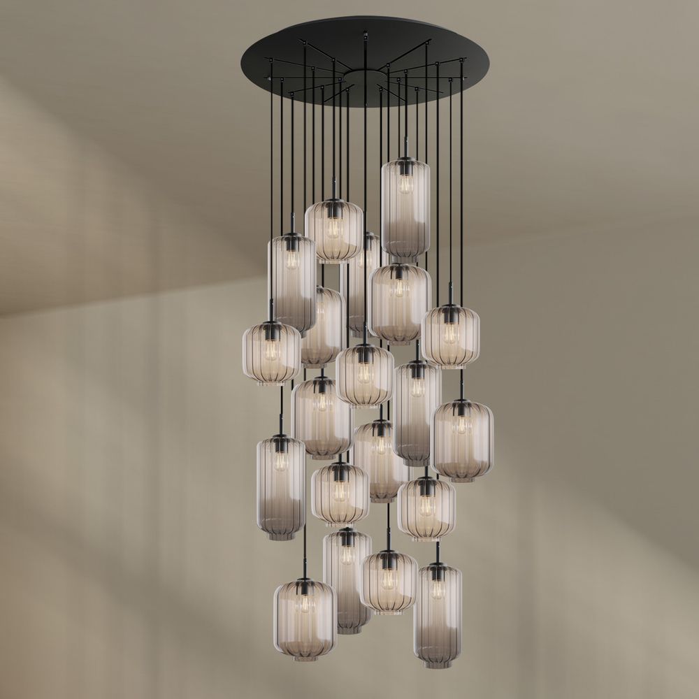 s.luce Velo Galerielampe 20-flammig Ø 120cm Ø 18/20/25cm
