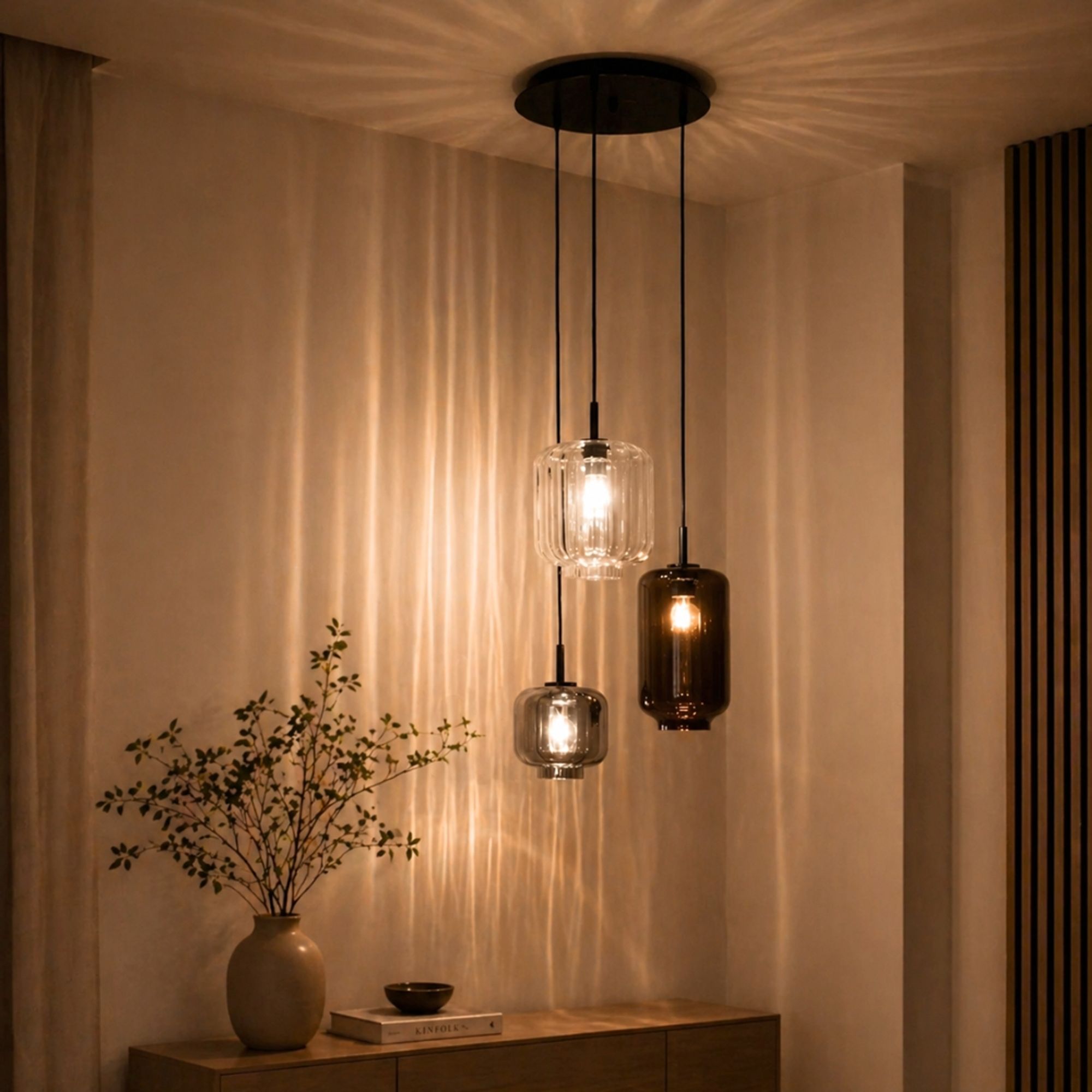 s.luce Velo Galerieleuchte 3 - flammig Ø 40cm Baldachin Ø 18/20/25cm - 194414 - s.luce® - homecoming lights.