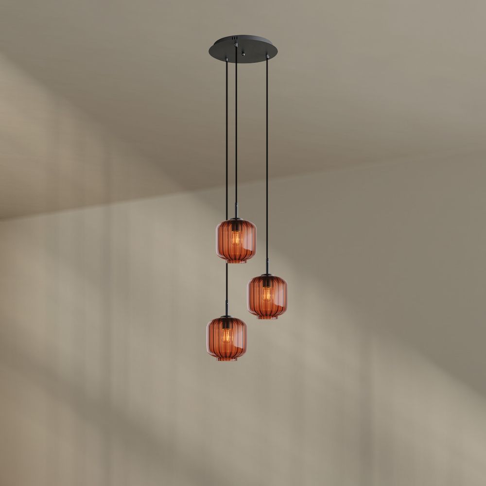 s.luce Velo 3-flammige Galerieleuchte Ø 40cm Baldachin Ø 20cm