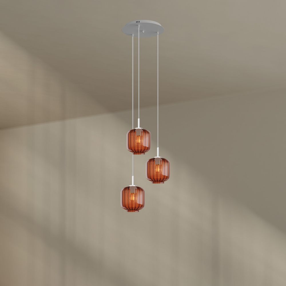 s.luce Velo 3-flammige Galerieleuchte Ø 40cm Baldachin Ø 20cm