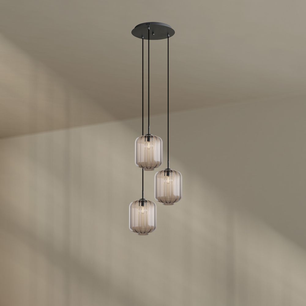 s.luce Velo 3-flammige Galerielampe Ø 40cm Baldachin Ø 25cm