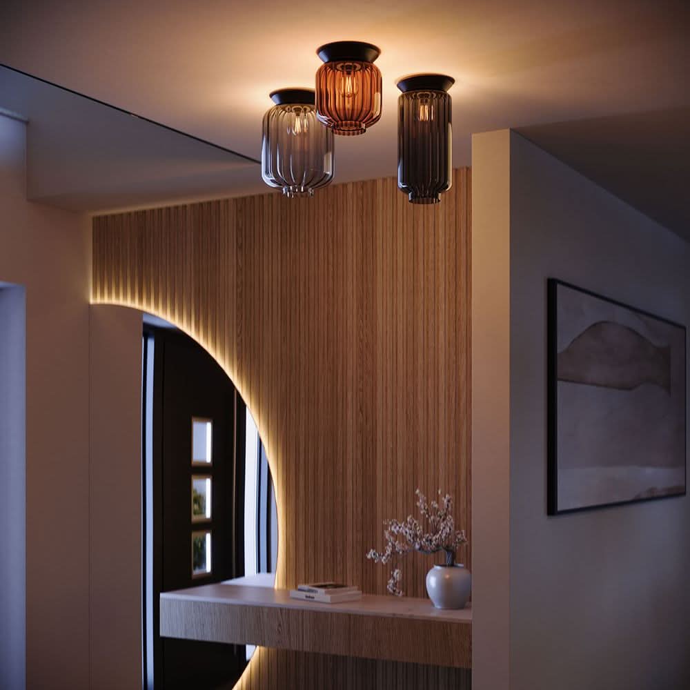 s.luce Velo Glas-Deckenleuchte E27