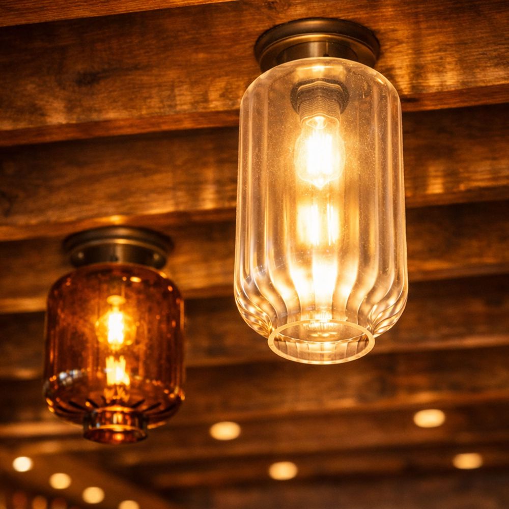 s.luce Velo glass ceiling light E27