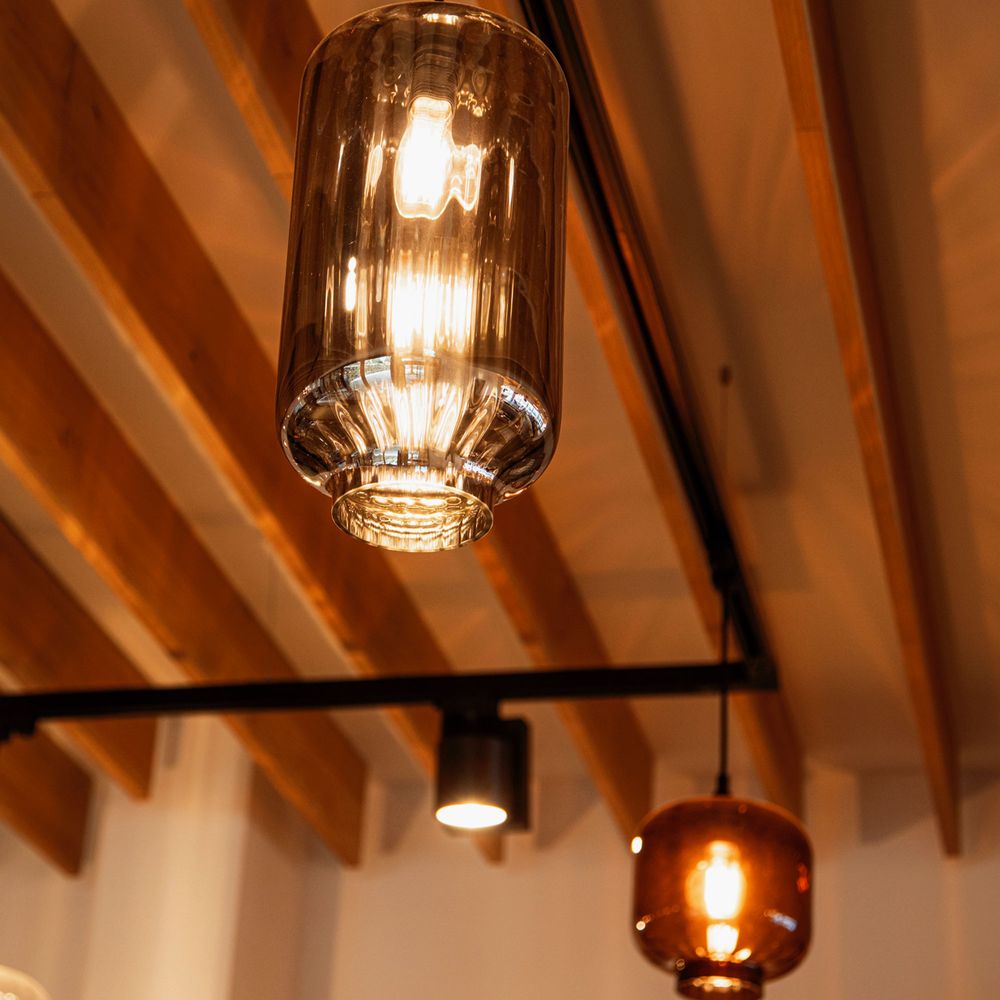 s.luce Velo Glas-Pendelleuchte Aufhängung 150cm Schwarz