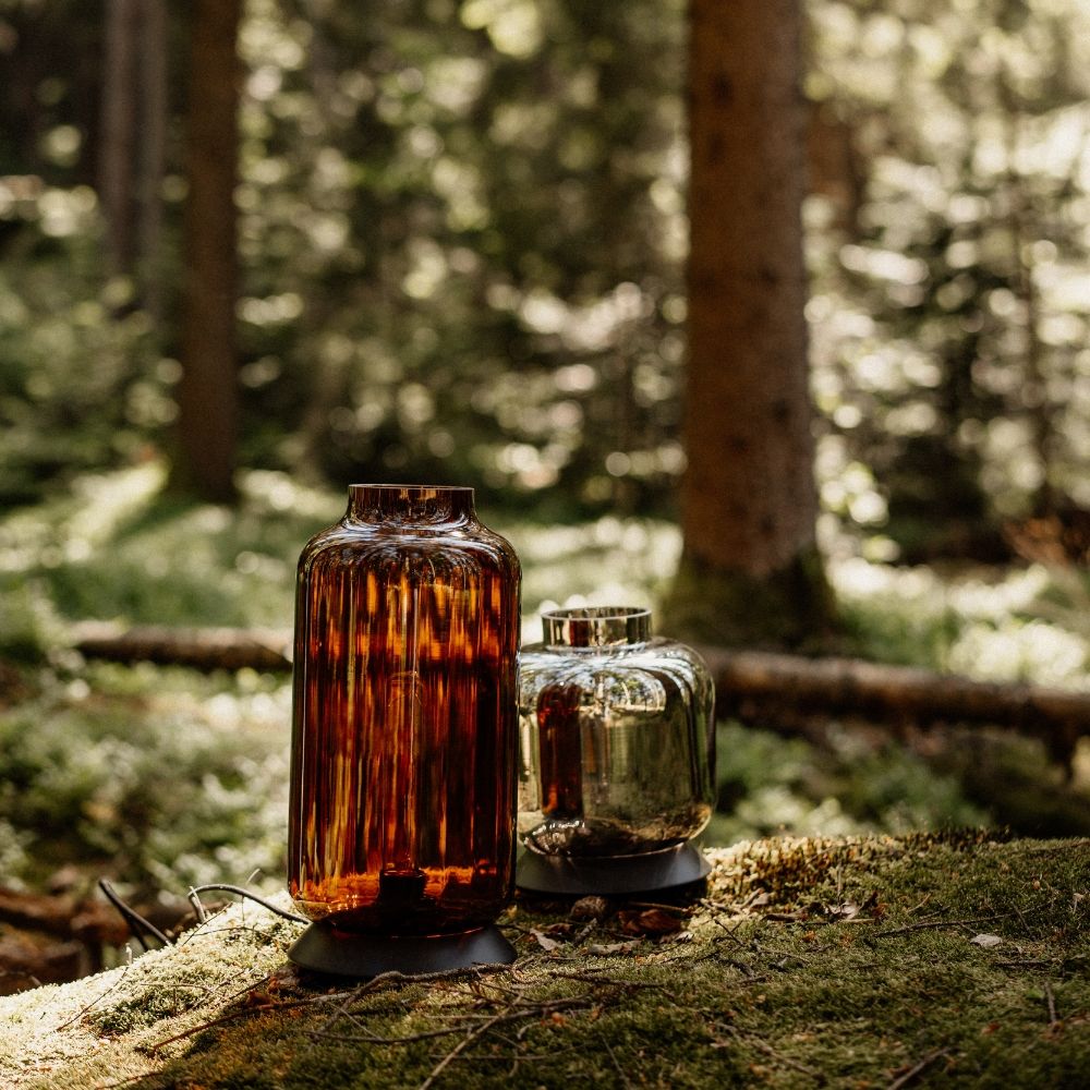 s.luce Velo Glas-Tischleuchte mit Schalter