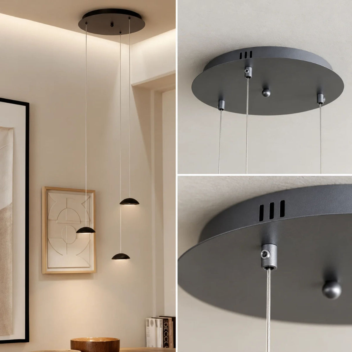 s.luce Modular Hängeleuchten-Baldachin 3-flammig oder 5-flammig - 139315 - s.luce® - homecoming lights.