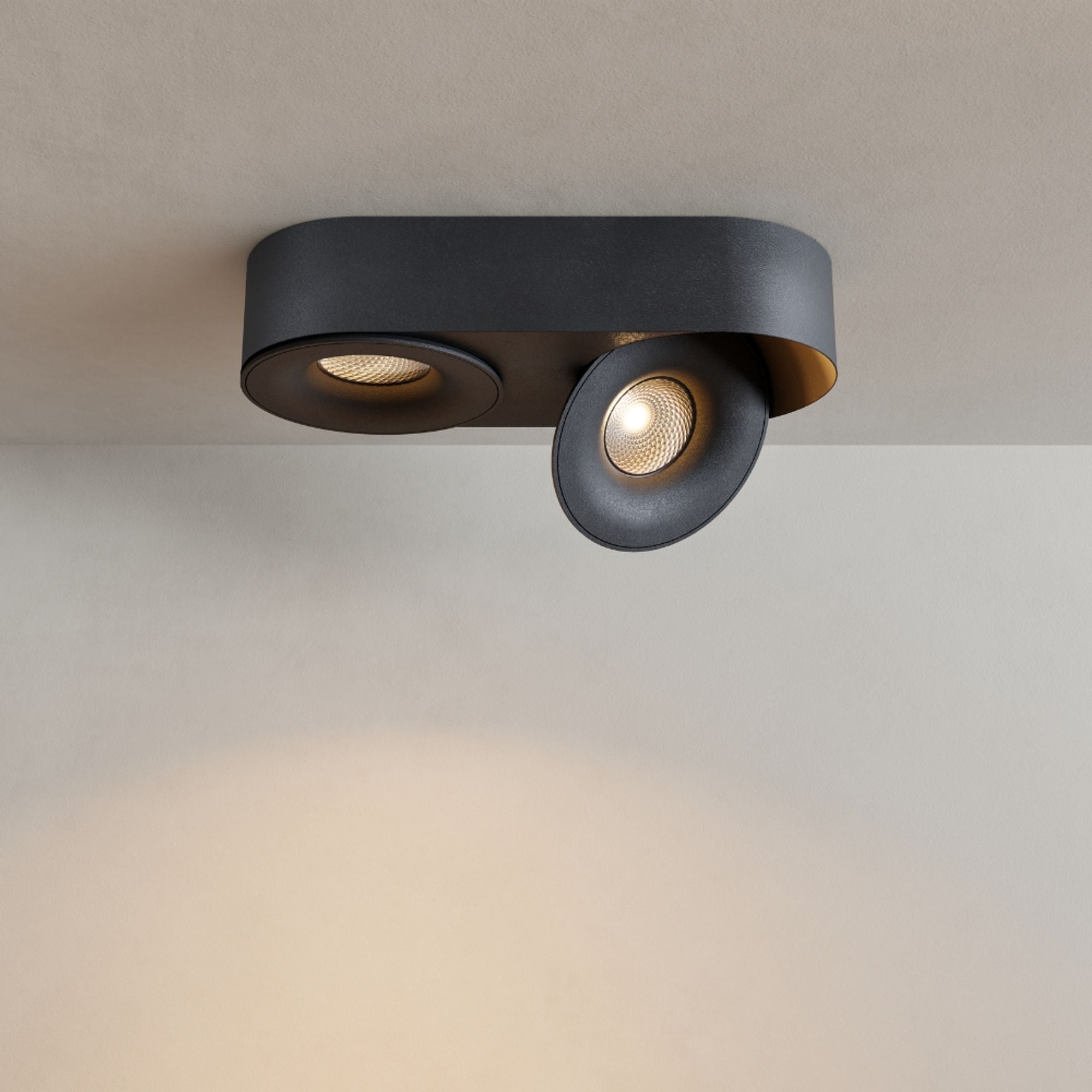 s.luce Santa Duo LED-Deckenleuchte schwenkbar 2-flammig