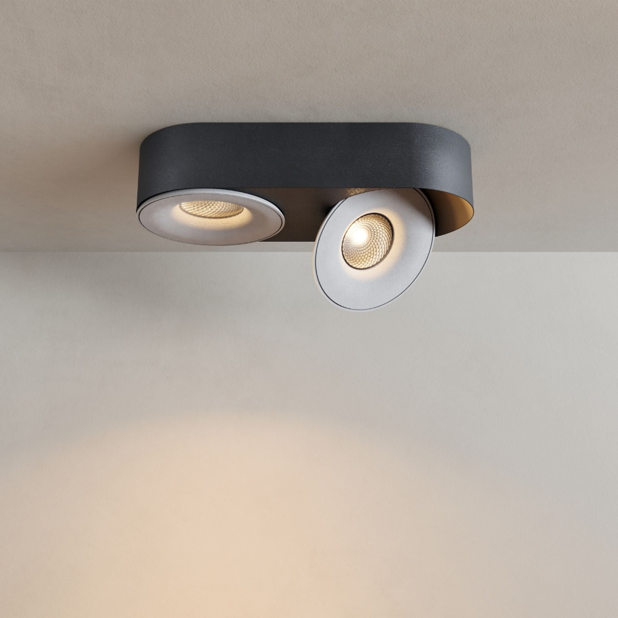 s.luce Santa Duo LED-Deckenleuchte schwenkbar 2-flammig