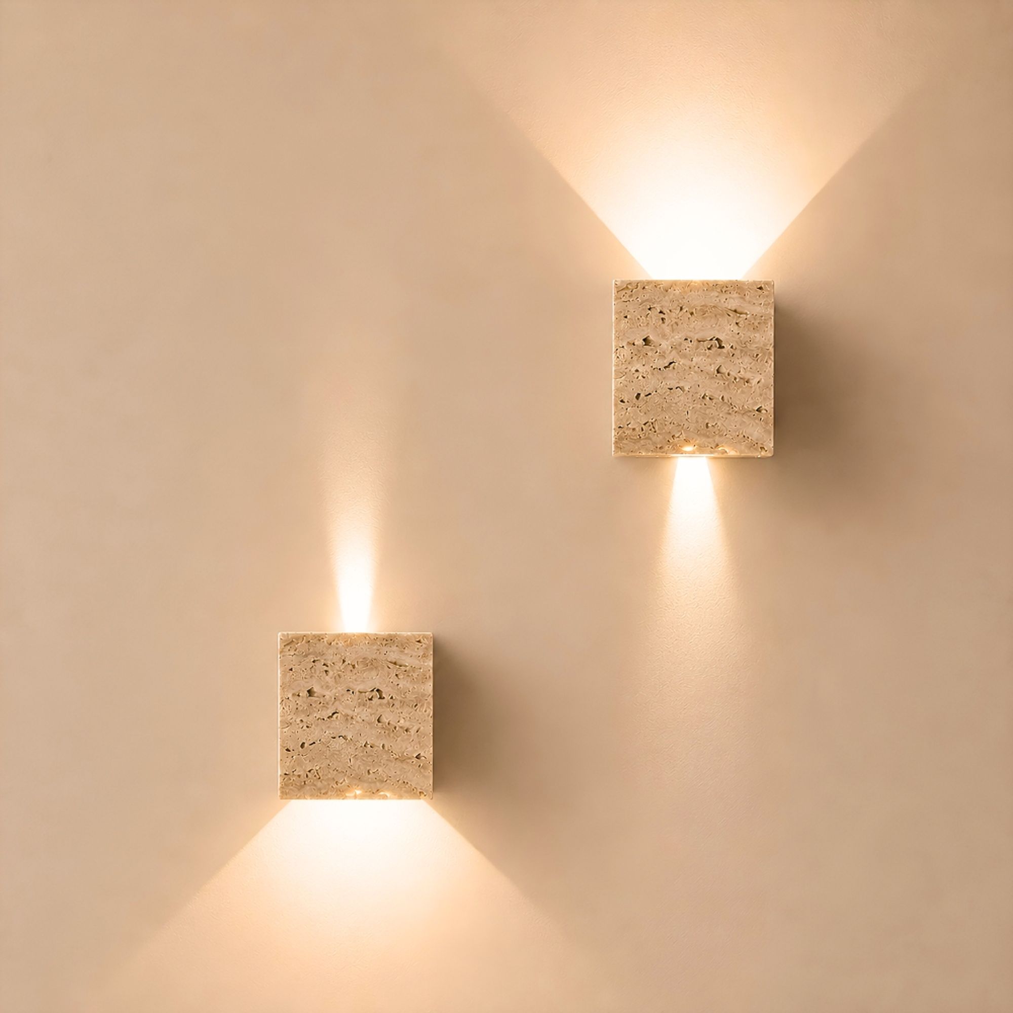 s.luce Travea LED Wandleuchte aus Travertin-Stein - 201093 - s.luce® - homecoming lights.