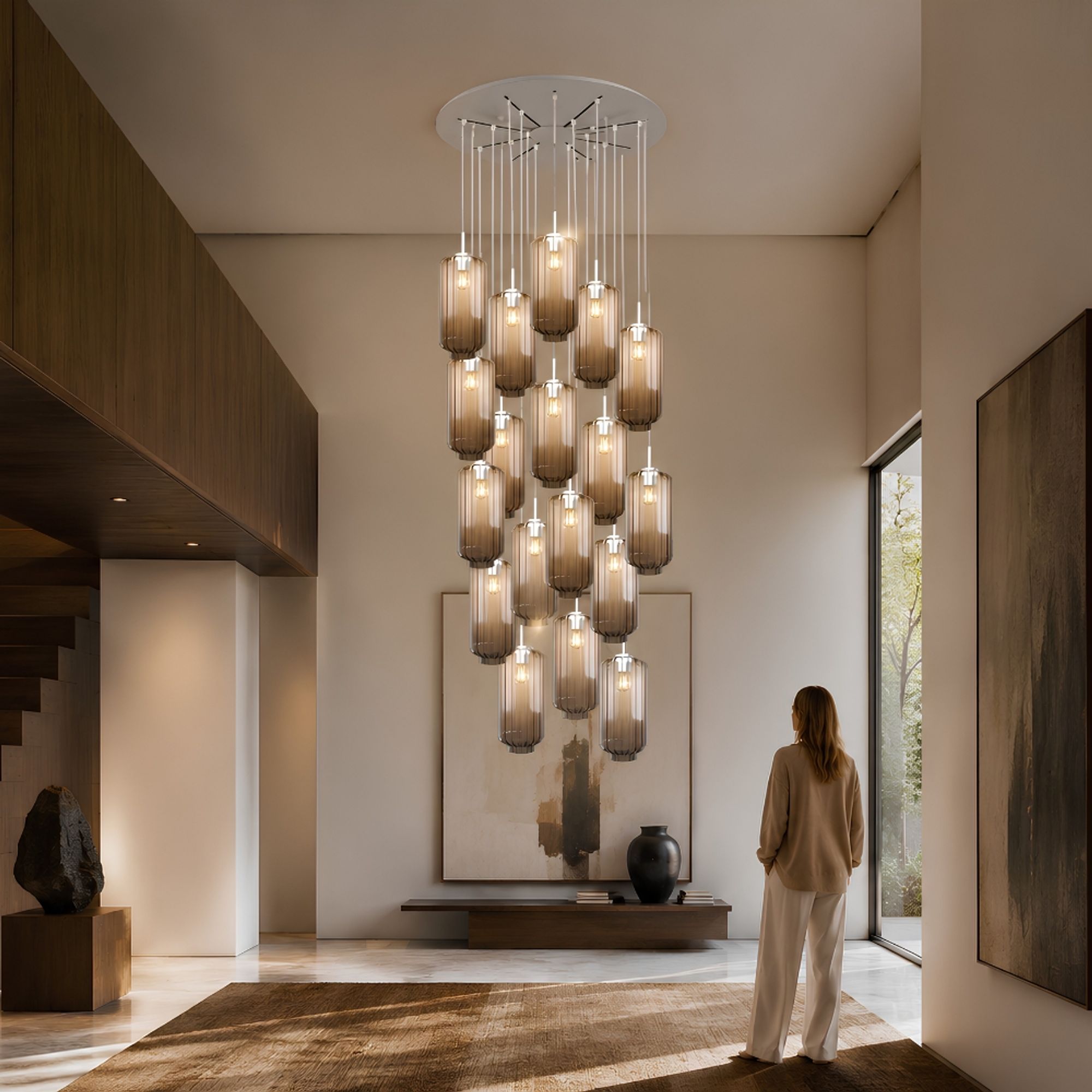 s.luce Velo Galerie-Pendelleuchte 20-flammig Ø 120cm Ø 18cm - 194387 - s.luce® - homecoming lights.