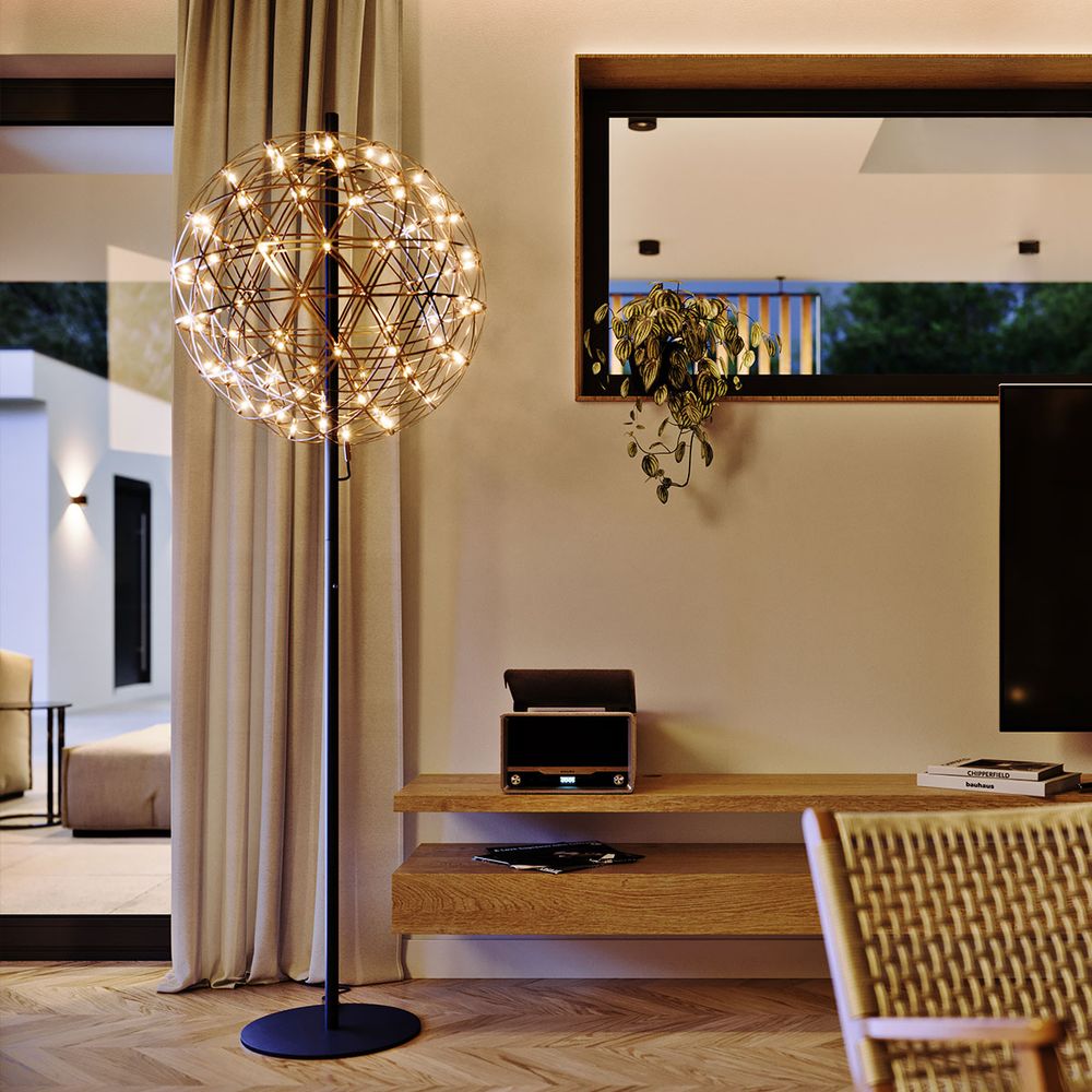 s.luce Atom LED floor lamp made of metal with touch dimmer