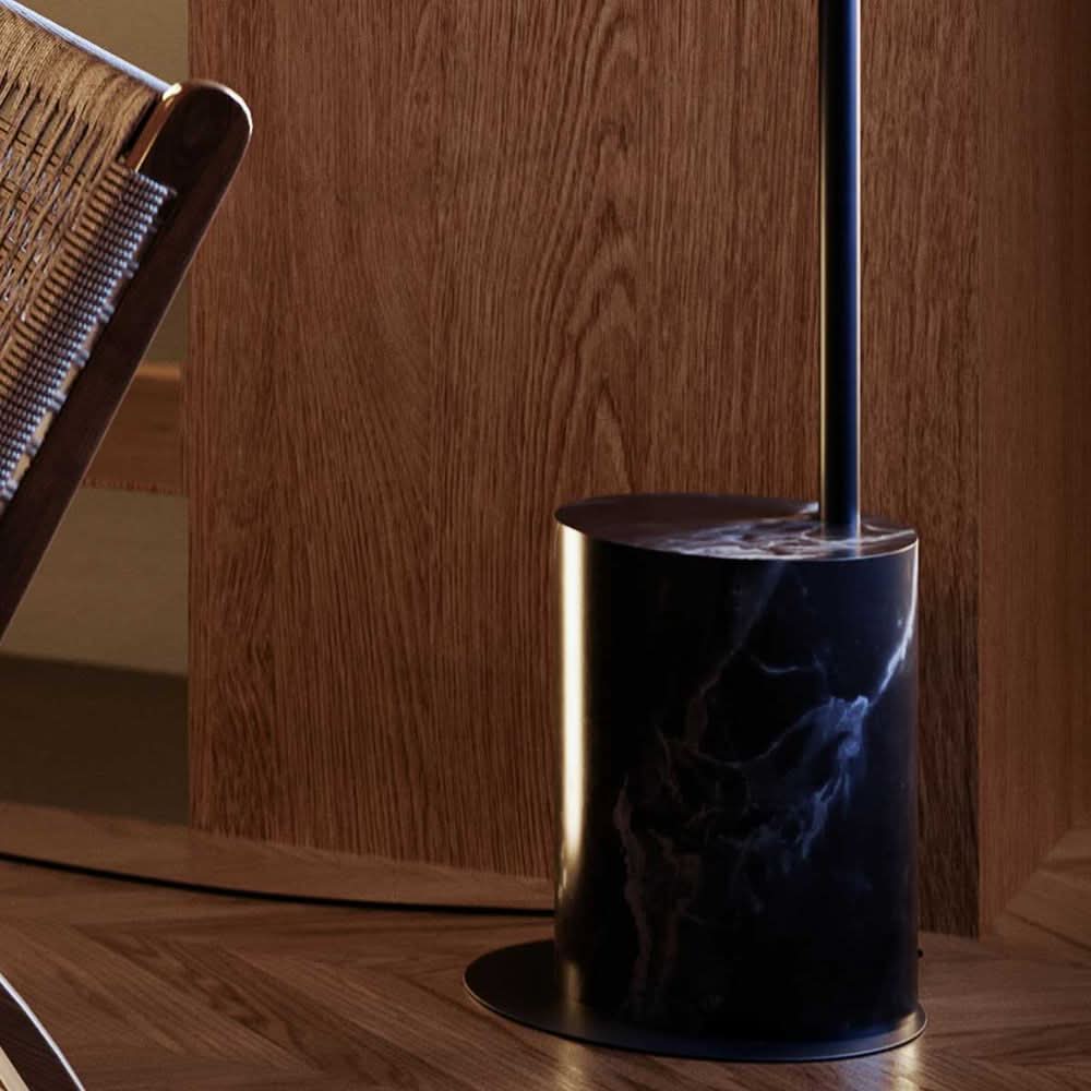 s.luce Ball design arc lamp with modern marble base