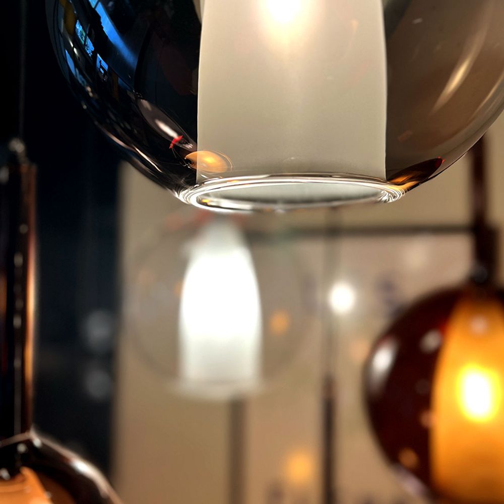 s.luce Belluna glass gallery pendant light 500cm textile cable