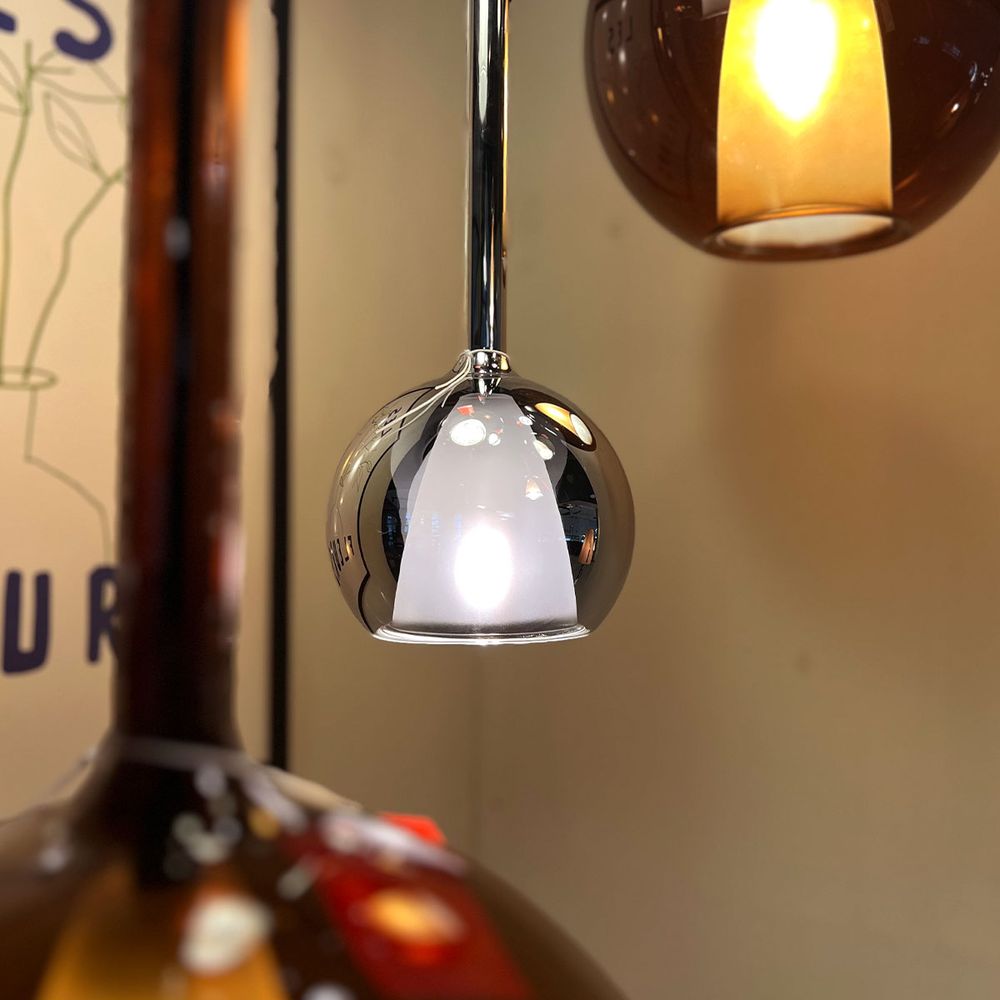 s.luce Belluna glass gallery pendant light 500cm textile cable