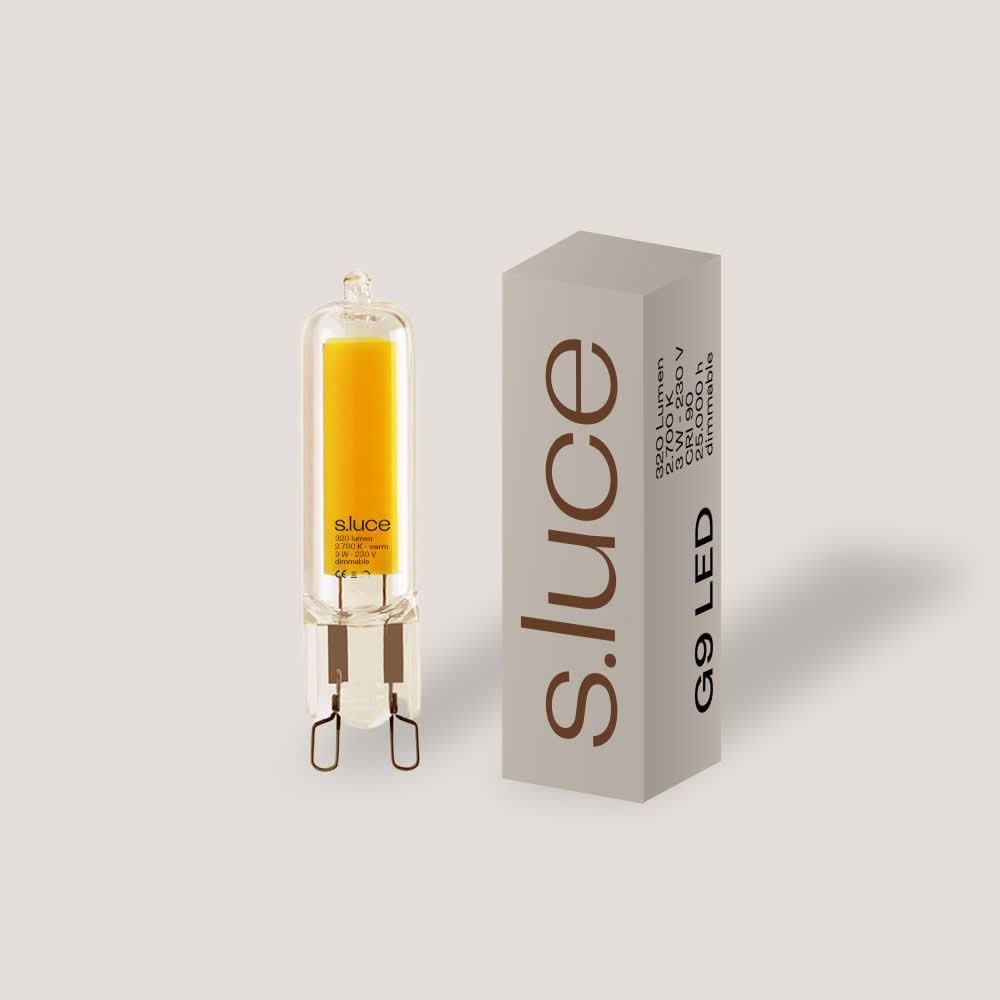 s.luce G9 LED Warm white 2700K 320lm 3W Dimmable CRI 85