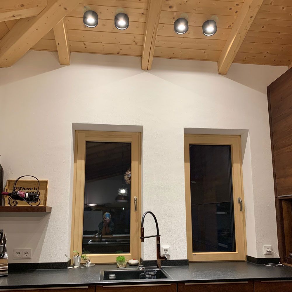 LED surface-mounted spotlight pivotable & dimmable