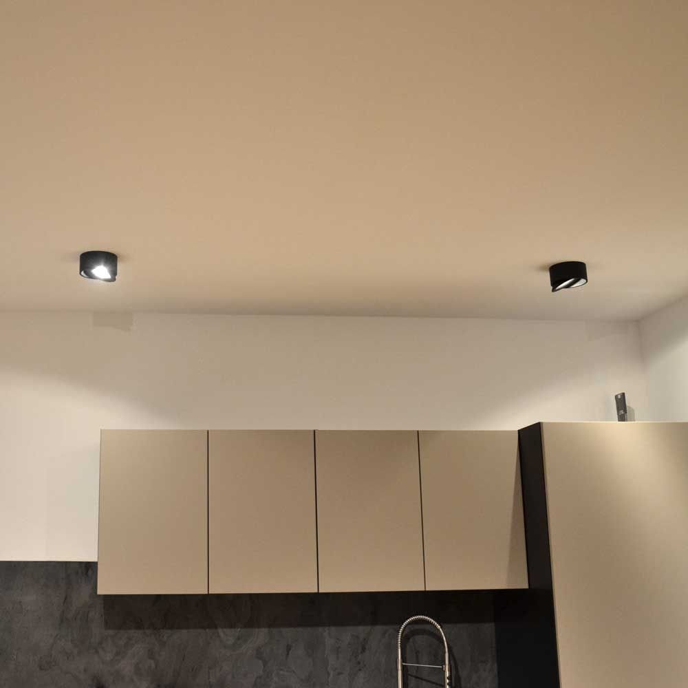 LED surface-mounted spotlight pivotable & dimmable