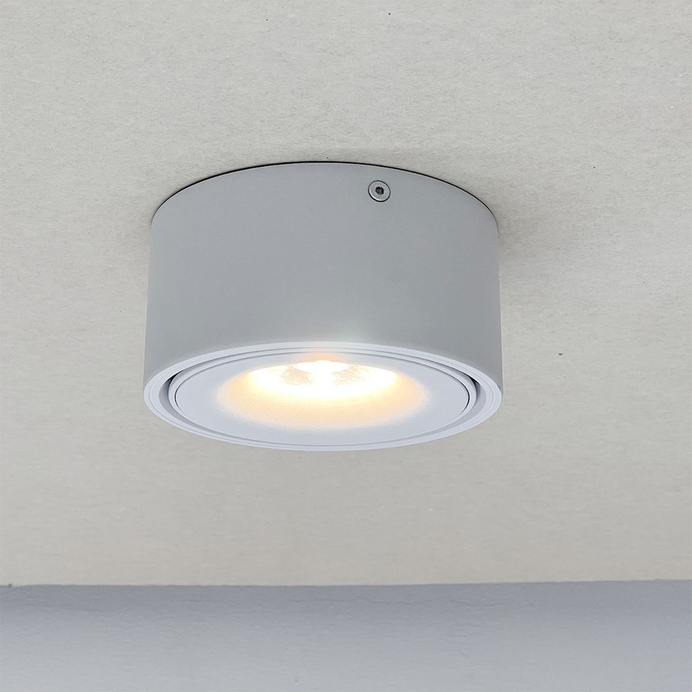 LED surface-mounted spotlight pivotable & dimmable