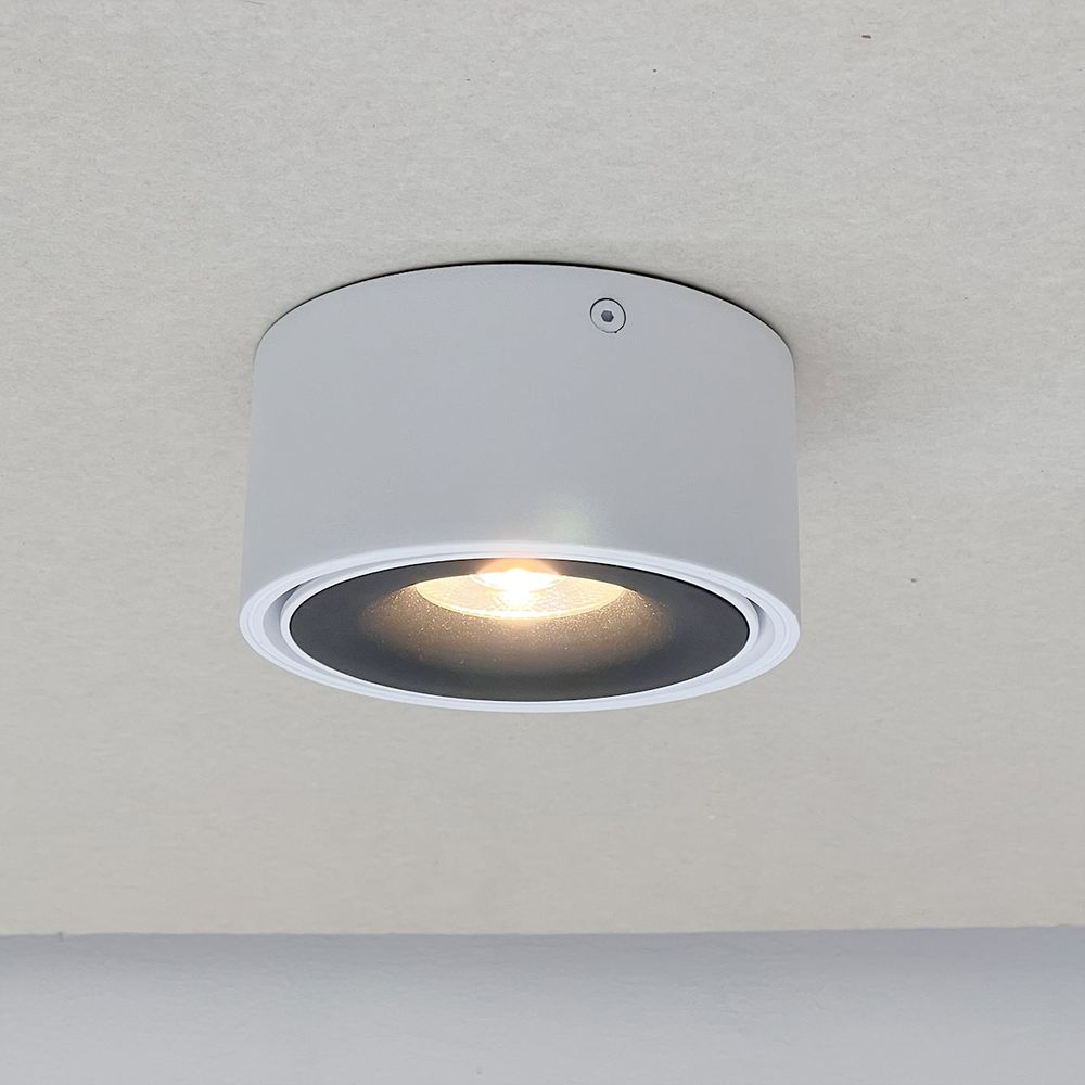 LED surface-mounted spotlight pivotable & dimmable