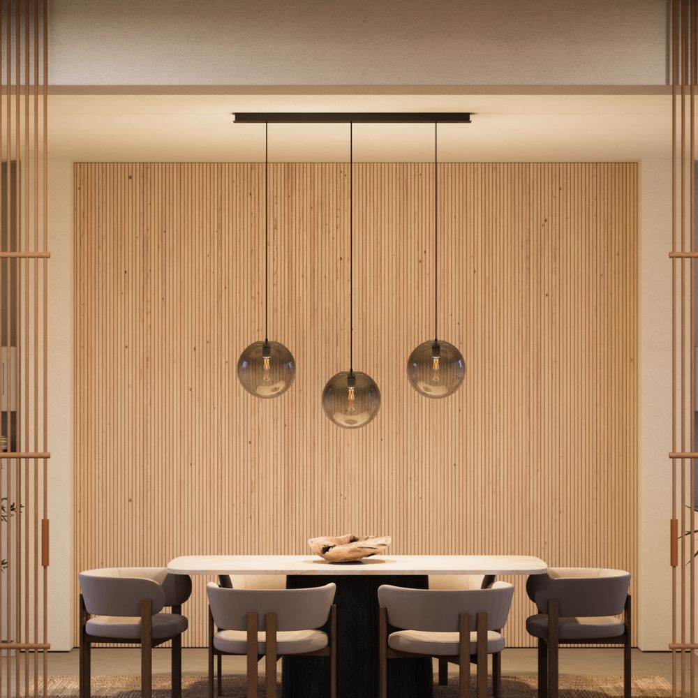 s.luce Orb 3-light Ø 30 dining table pendant light 120cm