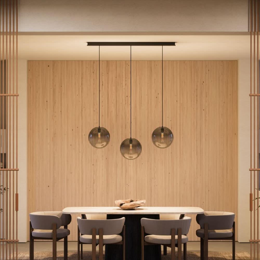 s.luce Orb 3-light Ø 30 dining table pendant light 120cm