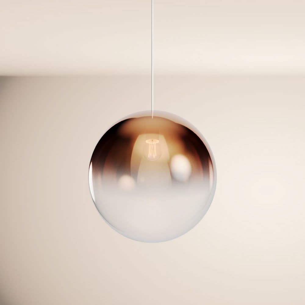 s.luce Orb glass globe pendant light suspension 150cm white