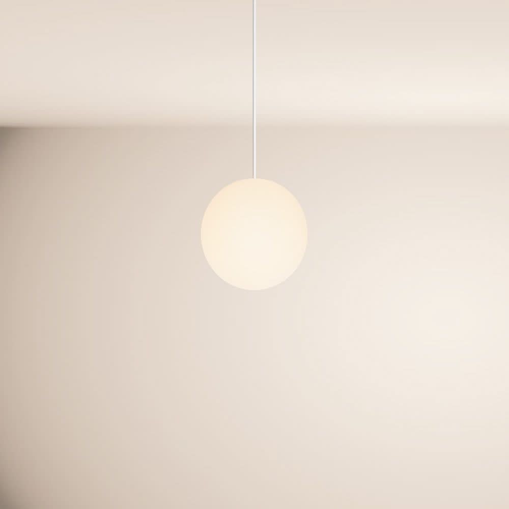 s.luce Orb glass globe pendant light suspension 150cm white
