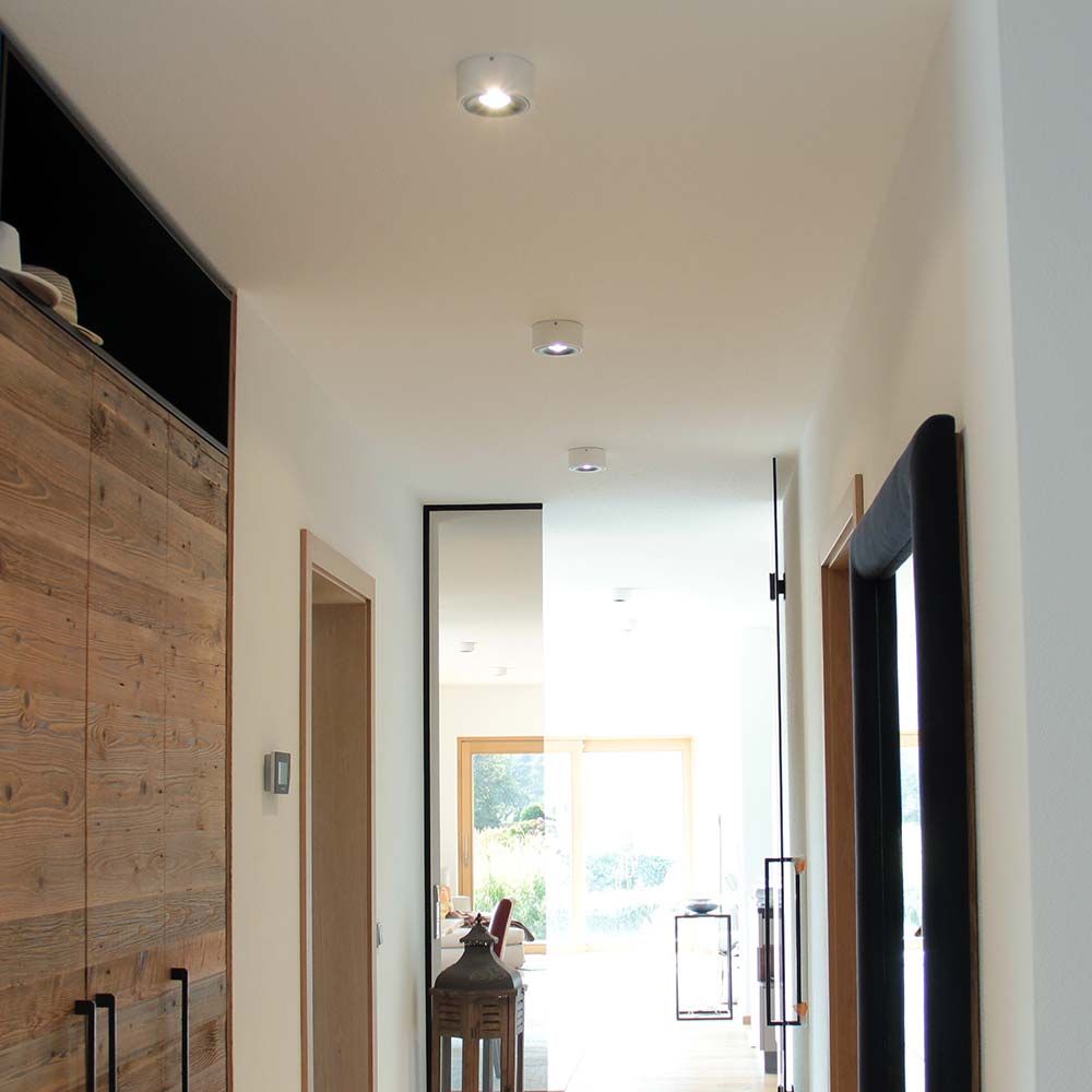 LED surface-mounted spotlight pivotable & dimmable