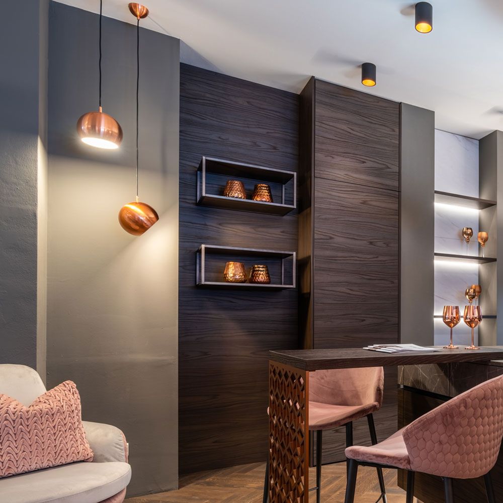 s.luce Ball metal pendant lamp with rotatable, interchangeable shade