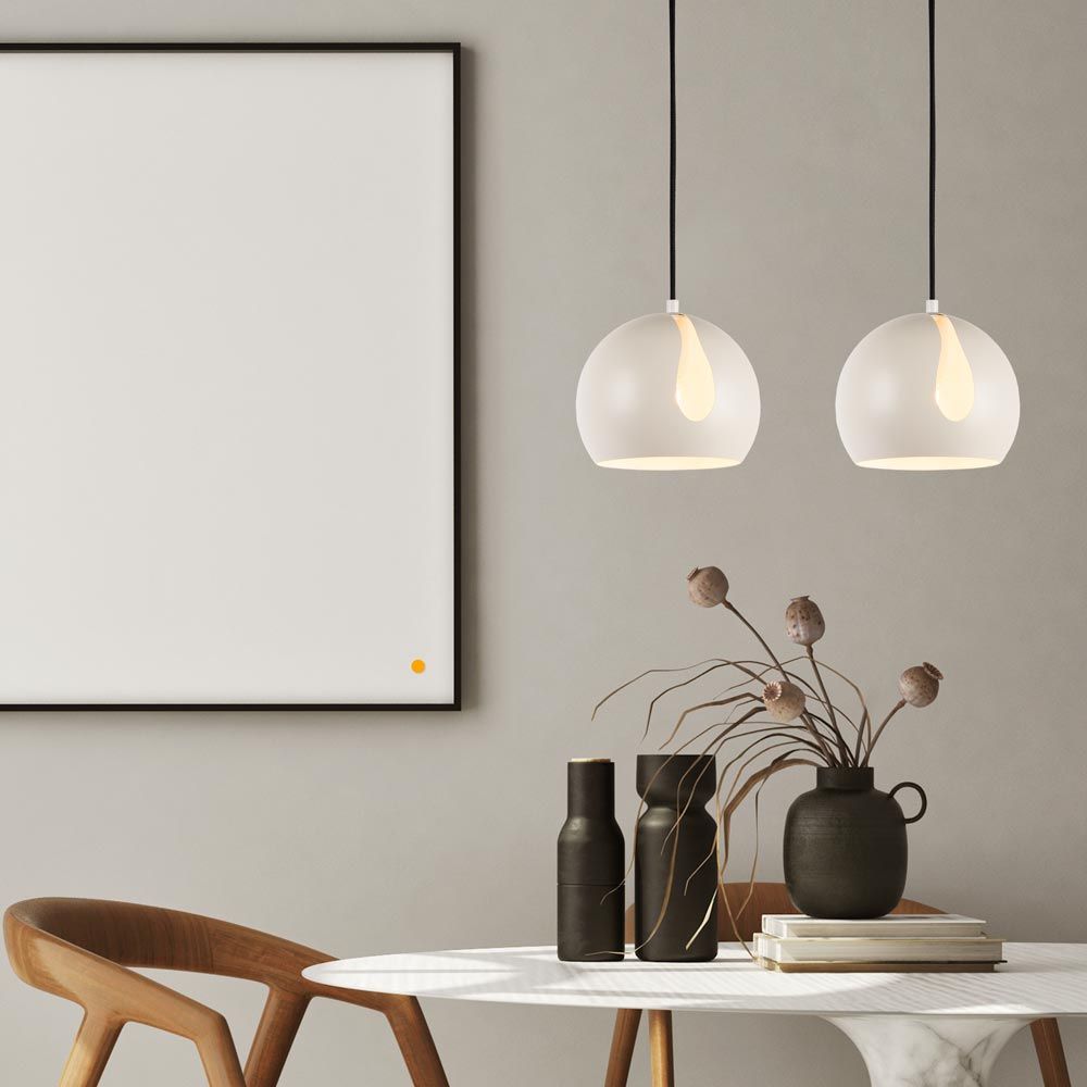 s.luce Ball metal pendant lamp with rotatable, interchangeable shade