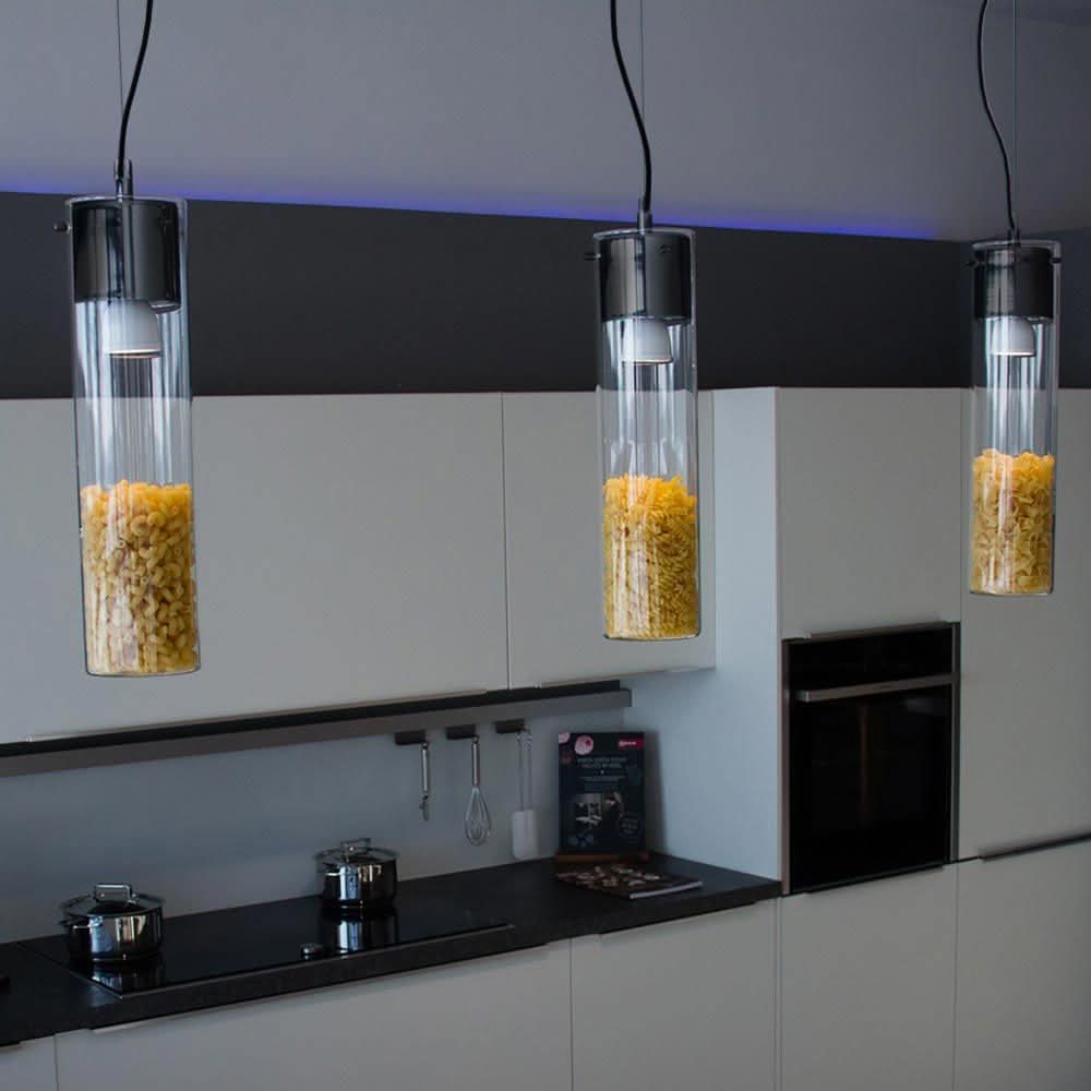 s.luce MyLight pendant lamp with display cylinder 40cm