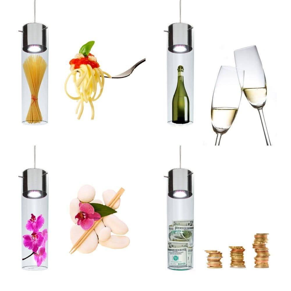 s.luce MyLight pendant lamp with display cylinder 40cm