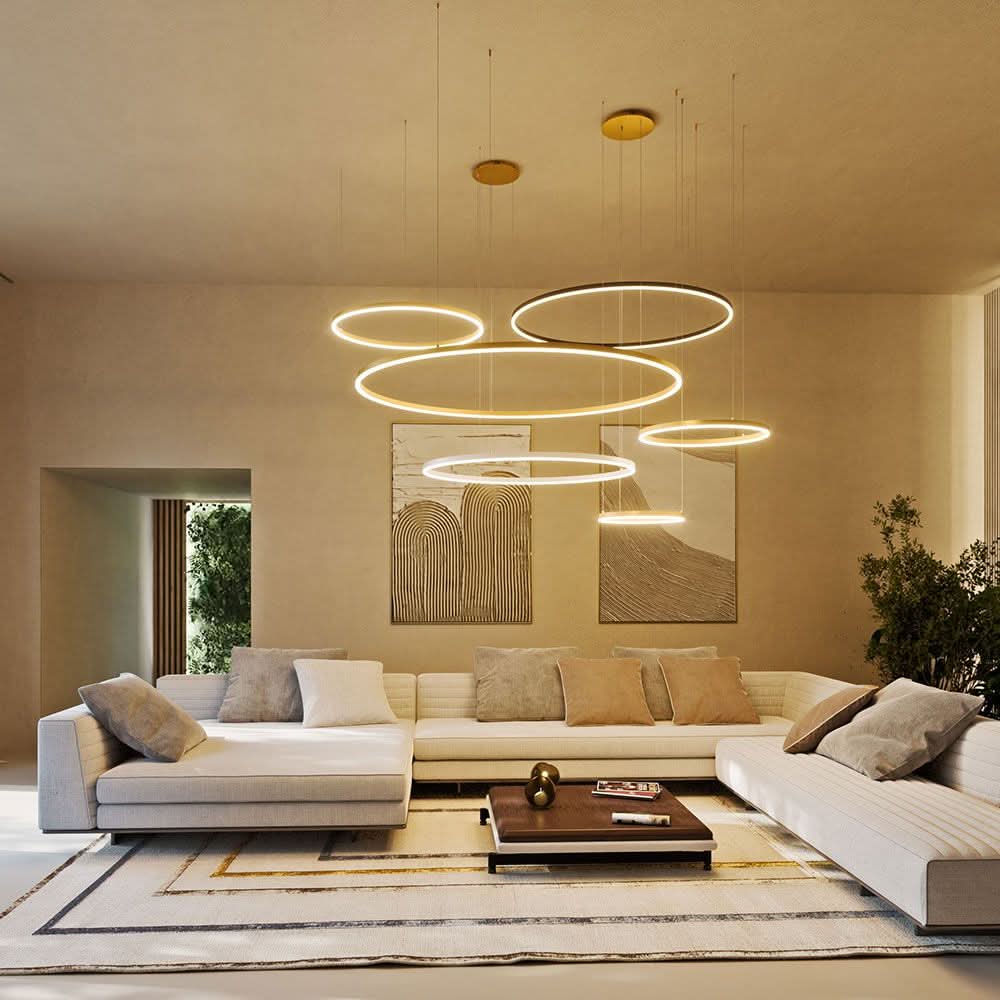 s.luce LED ring hanging lamp Ø 80cm