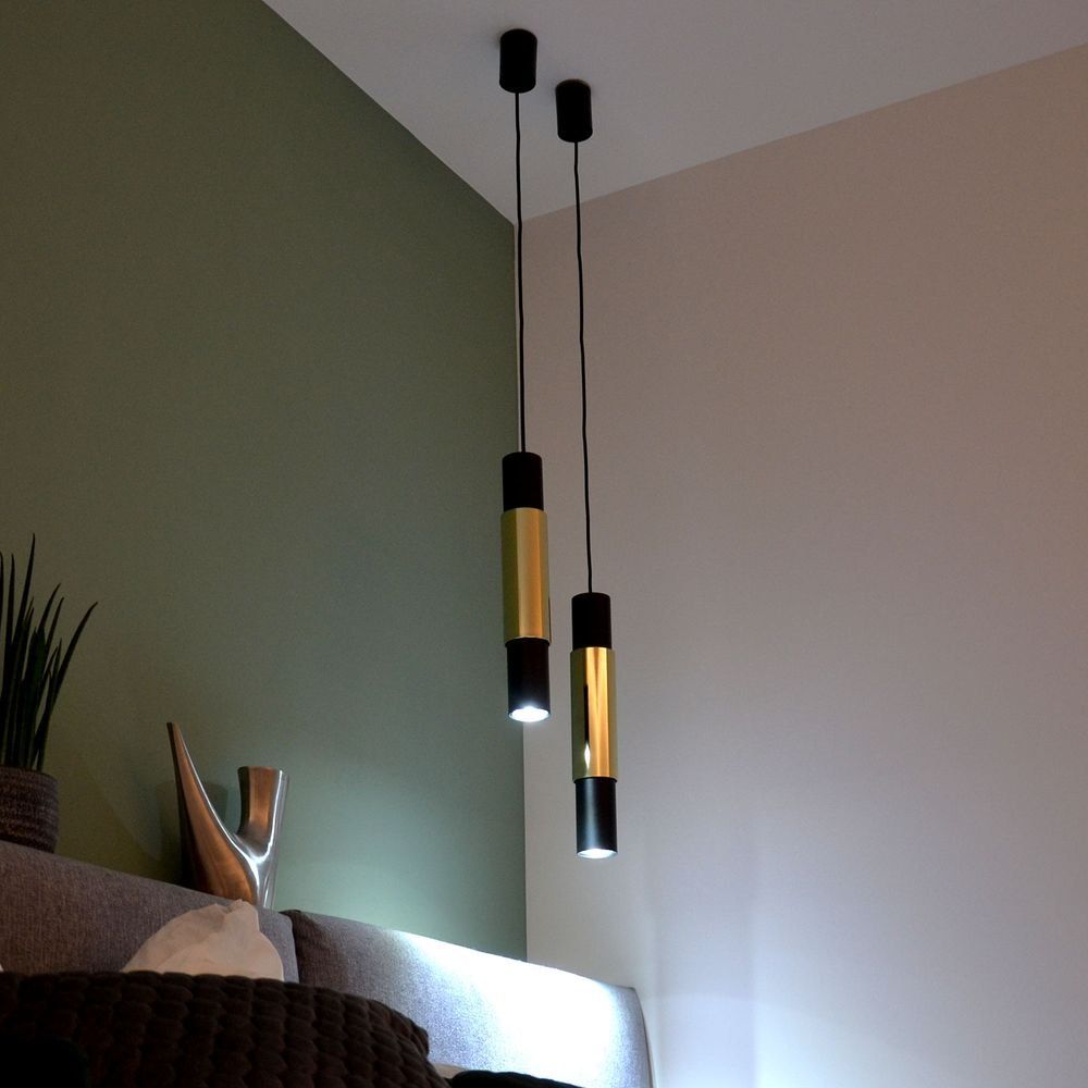 s.luce hanging lamp Crutch with decorative cylinder