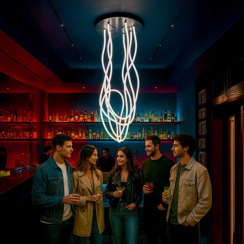 s.luce Arion organic Flex LED hanging lamp warm white